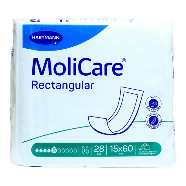 Molicare® Rectangular 5G 15x60 - Sachet 28